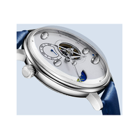 Montres automatiques en acier pour hommes, avec design et personnalisation sur mesure, incluant un petit secondes et un affichage des phases solaires et lunaires, pour la création de votre propre marque.