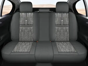 Housses de siège auto universelles pour 90% des berlines et SUV, élégantes, durables, en lin, coussin d'été pour la plupart des voitures 5 places - Product Image 6