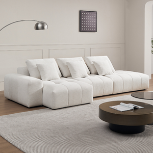 Canapé modulaire en tissu de luxe au design nuageux - Canapé d'angle en forme de L pour salon - Product Image 3