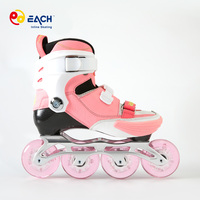 Patins à roulettes en slalom en fibre de carbone modèle EACHkids pour enfants et adolescents avec cadre en alliage d'aluminium CNC