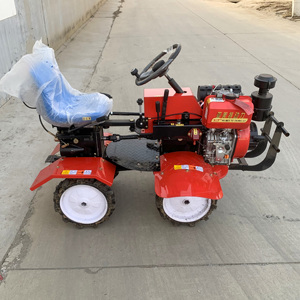 Efficient 4WD Riding Mini Tiller <b>Gasoline</b>/Diesel Engine Start Rotary Power Weeder Multifunctional Easy Operate Paddy Multiple En - Product Image 1