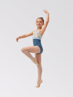 Stage Boutique High Splits Crop Top à manches longues correspond au cercle complet du costume lyrique deux pièces en maille douce