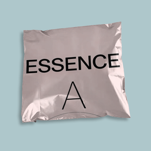 Eco Friendly <b>Clear</b> <b>Plastic</b> <b>Bags</b> Poly Mailer 20x15 Custom Logo Beige Gold Inscription - Product Image 1