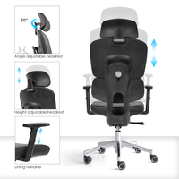 Chaise de bureau présidentielle de siège de maille de Recliner de soutien lombaire réglable avec l'accoudoir