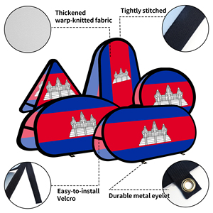 Cambodia Oval Pop up <b>Banner</b> Warp-knitted Fabric for Outdoor Advertising Promotion Outdoor Tent - Product Image 3