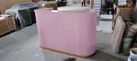 Mobilier de salon de manucure moderne réception spa réception rose blanc meubles de salon réception