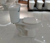 Cuvette de toilette Inodoro de style américain à bas prix, deux pièces, siphon en S, toilettes allongées, 2 pièces Inodoros