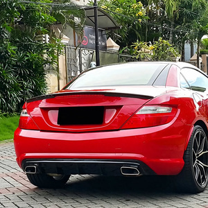 Mercedes-Benz Rear Spoiler Ducktail Piano Black Carbon Fiber Texture ABS Trunk Wing For SLK SLC R172 2011-2019 - Product Image 2