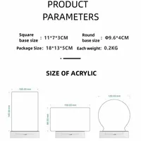 Lampe LED Effaçable Transparent Acrylique Message Note Board Diy Creative Gift Rewrirable USB 3D Led Night Light With Pen Veilleuse LED