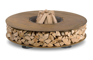 Colonna Braciere in Acciaio Corten Effetto Ruggine per Stufe <span class=keywords><strong>a</strong></span> <span class=keywords><strong>Legna</strong></span> dal Design Moderno - Product Image 3