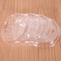 Prix d'usine bon marché, couvercle de tasse à café en plastique transparent PET intelligent jetable de 90 mm, anti-fuite, pour milkshake, jus, thé