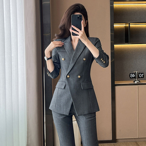 专业女式工作服秋冬女神扇装配经理干练西装外套优雅气质春夏 - Product Image 4