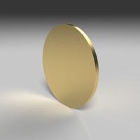 Cible de pulvérisation en or Au de pureté 4N (99,99 %), disque en or Au 50*0,1 mm/57*0,2 mm