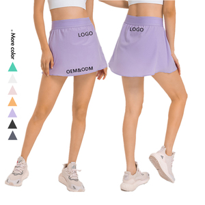 Xsunwing mujeres deportes tenis <span class=keywords><strong>Fitness</strong></span> secado rápido sólido mujer correr Skort falda activa atlética Yoga <span class=keywords><strong>Fitness</strong></span> faldas WDQ229 - Product Image 1