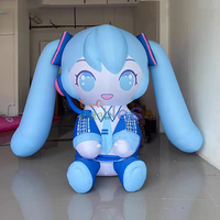 Fille d'amour gonflable géante personnalisée, style anime japonais, Miku gonflable de 3m pour la décoration
