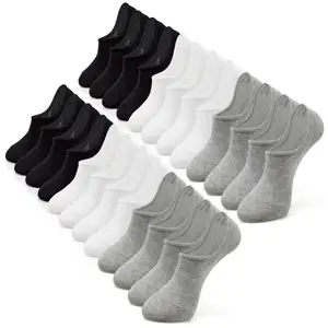 Custom High Quality No Show Socks Women and Men 12 Pairs Casual Low Cut Socks Anti-slid Athletic Socks with Non Slip Grip