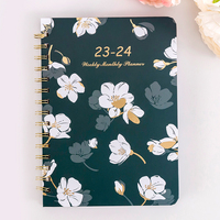 Vente en gros d'échantillon gratuit personnalisé Agenda à couverture rigide 2024 2025 Agenda hebdomadaire mensuel à spirale Journal Planner Notebook