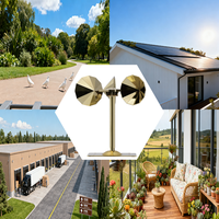 Système anti-oiseaux à énergie éolienne à semi-conducteurs, en ABS chromé et alliage d'aluminium, étanche, répulsif pour oiseaux et pigeons, pour toits de maisons et villas