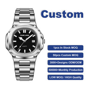 Personaliza Tu Propio Logotipo, Servicio Personalizado, Relojes de Cuarzo 613 8803, Bajo MOQ, Bajo Precio, Entrega Rápida, Caja Plateada para Esfera Trasera del Reloj - Product Image 1
