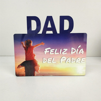 Venta al por mayor de alta calidad sublimación papá marco Mdf Marco en blanco para la sublimación regalo de Navidad personalizado Foto imagen logo