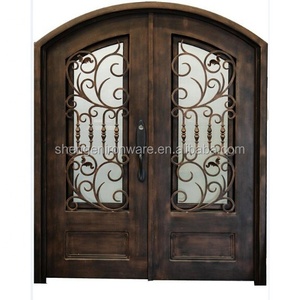 Villa di lusso In Ferro Battuto Porte di Ingresso con apribile <span class=keywords><strong>finestra</strong></span> di vetro temperato - Product Image 2