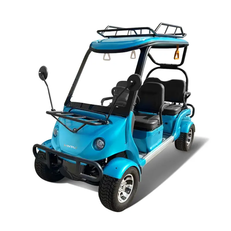 Gloednieuw Resort Elektrische Scooter Golfbaan Clubkar Vierwielige Schilderachtige Tour Auto Strand Elektrische Buggy