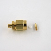 Cable Eléctrico Semirrígido RG405 de 0.086'' Mecanizado por CNC Personalizado, Conector Coaxial SMA RF de Polaridad Inversa Macho de 50 Ohmios IP67