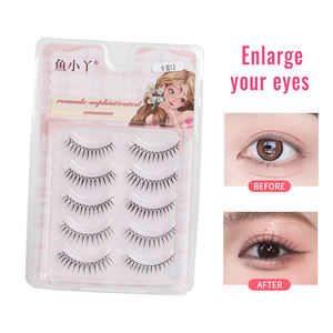 Pestañas Postizas Yu Xiaoya Girl Group 13, Forma de U, Estilo K-Pop, Hechas a Mano con Hilo, 5 Pares, Estilo Jang <span class=keywords><strong>Wonyoung</strong></span> - Product Image 3