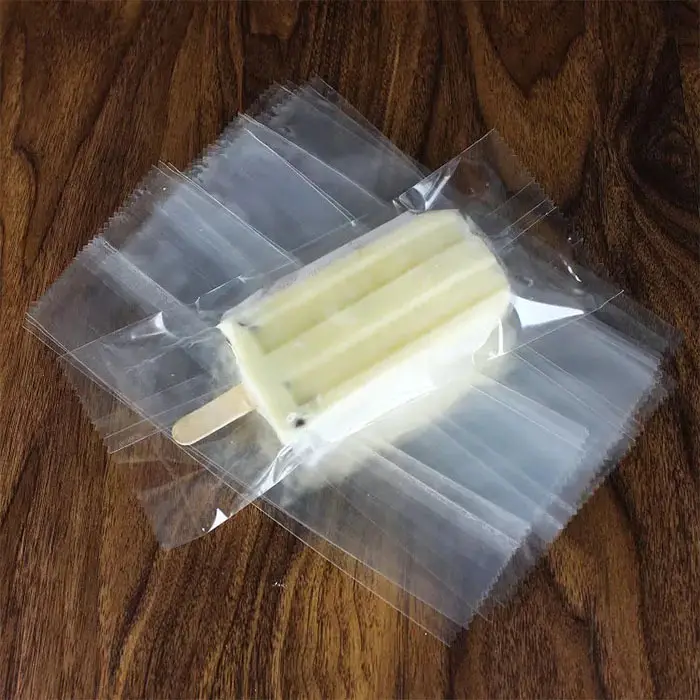 MU Custom Printed Pop Eis am Stiel Form Verpackung Tasche Rückseite Versiegelung Folie Kunststoff Eis Wrapper Eis Eis am Stiel Tiefkühlkost Verpackung