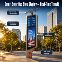 Affichage numérique extérieur commercial pour arrêts de bus, pour l'information sur les transports, la publicité et l'intégration dans la ville intelligente