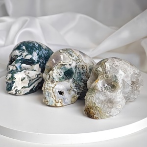 Venta al por Mayor de Cristalhola, Calaveras de Ágata Natural de Alta Calidad, Estilo Bohemio, Talladas, Artesanías, Decoración para el Hogar, Halloween - Product Image 4