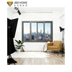 Fenêtres coulissantes horizontales en aluminium à rupture de pont thermique haute performance, double vitrage, réduction du bruit, modernes, certifiées Energy Star, pour villas et hôtels - Product Image 3