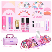 Kit de maquillage pour enfants, pour filles de 3 à 12 ans, ensemble de maquillage pour tout-petits, déguisement de princesse, jouets de jeu d'imitation, non toxiques, Noël, anniversaire