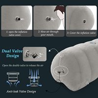 Oreiller sexuel pour couples, jouets sexuels, coussin gonflable en forme de cœur, mobilier pour chambre à coucher, support pour gode, oreiller surdimensionné avec menottes