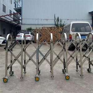 Barriera di controllo della folla rimovibile con barricata stradale in acciaio inossidabile venduta in fabbrica con stile aperto scorrevole per uso scolastico - Product Image 4
