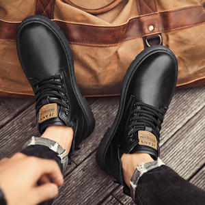 Botas para Hombre, Botas de Invierno para Hombre, de Cuero Genuino, con Forro de Lana Térmica, Botas de Algodón con Suela Gruesa, Botas de Piel de Vacuno de Primera Capa - Product Image 6