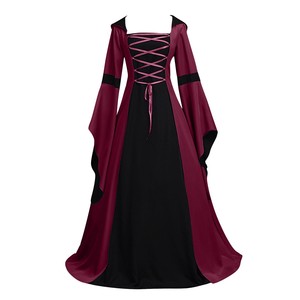 Abito lungo Vintage <span class=keywords><strong>da</strong></span> <span class=keywords><strong>donna</strong></span> stile corte medievale Costume di <span class=keywords><strong>Halloween</strong></span> - Product Image 4