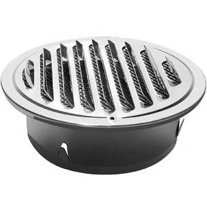 Système de CVC, <span class=keywords><strong>grille</strong></span> d'aération murale extérieure ronde en acier inoxydable et protection contre la pluie avec <span class=keywords><strong>grille</strong></span> de protection - Product Image 1