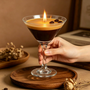 Bougie parfumée Espresso Martini Glass, bougie parfumée au café avec décor réaliste, pour la décoration de bar à domicile et les cadeaux du Ramadan Eid - Product Image 2
