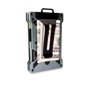 Billetera minimalista para hombre, tarjetero de aluminio y fibra de carbono, con bloqueo RFID inteligente, moderno y personalizado - Product Image 2