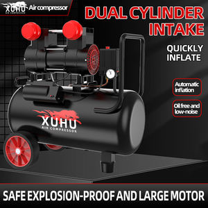 24 ליטר מדחס אוויר נייד ללא שמן 1.1kw 8bar/115psi טנק גדול דו-שלבי מנוע רעש נמוך ואוויר מקורר - Product Image 3