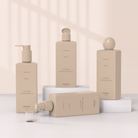 Contenants cosmétiques en plastique PE carrés plats de 250 ml avec pompe pour lotion, savon liquide, shampoing, masques faciaux, perruques et faux cils - Vente en gros