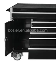 Armoire à outils portable étanche OEM/ODM avec tiroirs bas, roulettes et serrure, finition laquée brillante, revêtement poudré