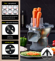 Machine à Découper les Légumes et Oignons Verts 200 W à Utilisation Facile pour Fruits (Pitaya, Mangue, Fraise) et Légumes