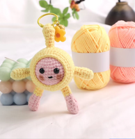 Wholesale Yarncrafts Baby Crochet Yarn 100% Recycled Cotton High Tenacity Dyed Pattern Acrylic Blended Hand Knitting Yarn