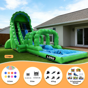 Tobogán Acuático Doble Inflable de Alta Resistencia para Niños y Adultos, de Grado Comercial, en PVC - Product Image 2