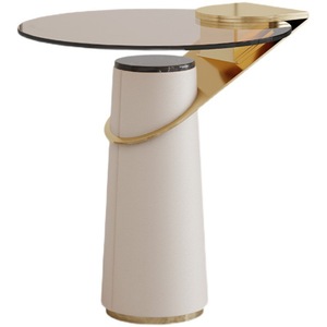 <span class=keywords><strong>Table</strong></span> <span class=keywords><strong>Basse</strong></span> Nordique Minimaliste <span class=keywords><strong>en</strong></span> Métal et <span class=keywords><strong>Verre</strong></span> Trempé, Style Luxe Léger, Créative et Simple pour Petits Appartements, Pièce Tendance Instagram - Product Image 5