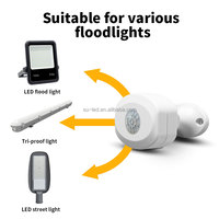 Nouveau projecteur LED de sécurité extérieur 2026, 50W, avec détecteur de mouvement PIR de type séparé