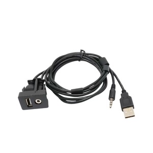Cavo USB <span class=keywords><strong>2</strong></span>.<span class=keywords><strong>0</strong></span> Plus con Connettore DC 3.5mm Audio Combo, Impermeabile, Montaggio a Pannello, con Chiusura a Scatto Quadrata - Product Image 2