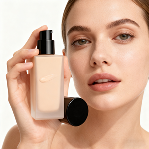 Fond de teint végétalien Fond de teint liquide minéral naturel pour le visage Maquillage écran solaire imperméable Correcteur à couverture complète - Product Image 4